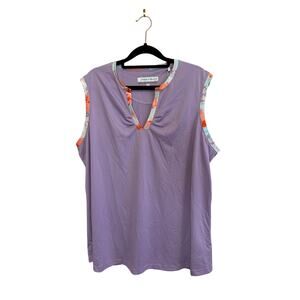 Pebble Beach Dry-Luxe Performance Women's Golf Tank Top Purple NWT XXL